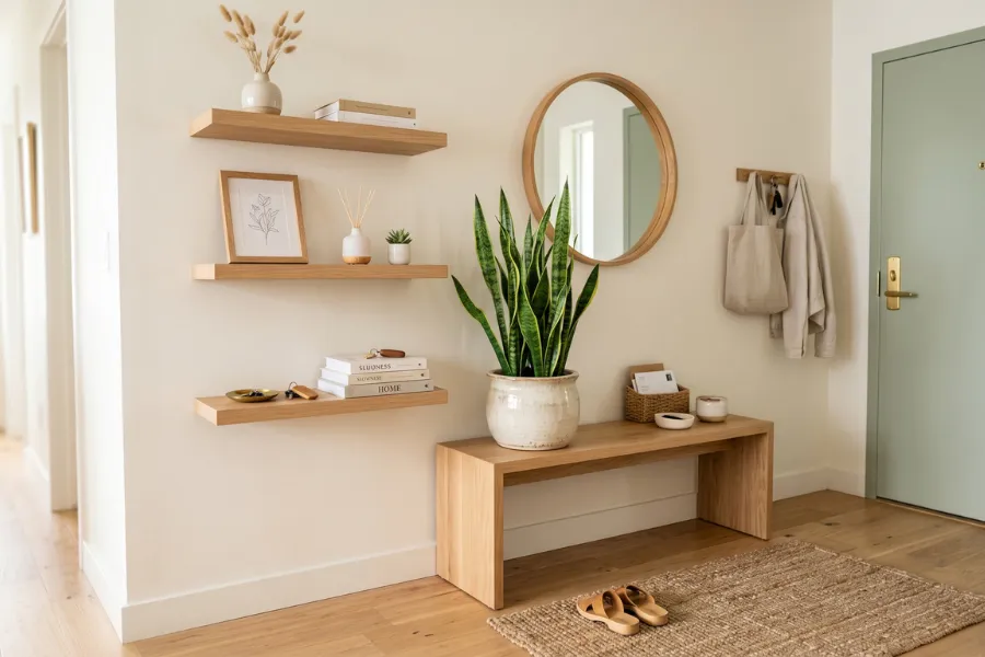 Small plant entrance decor