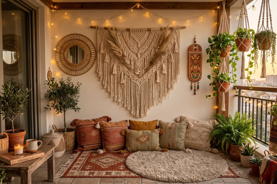 Cozy Boho Balcony Ideas