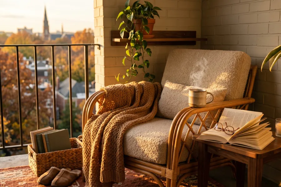 Reading Nook Balcony Setup