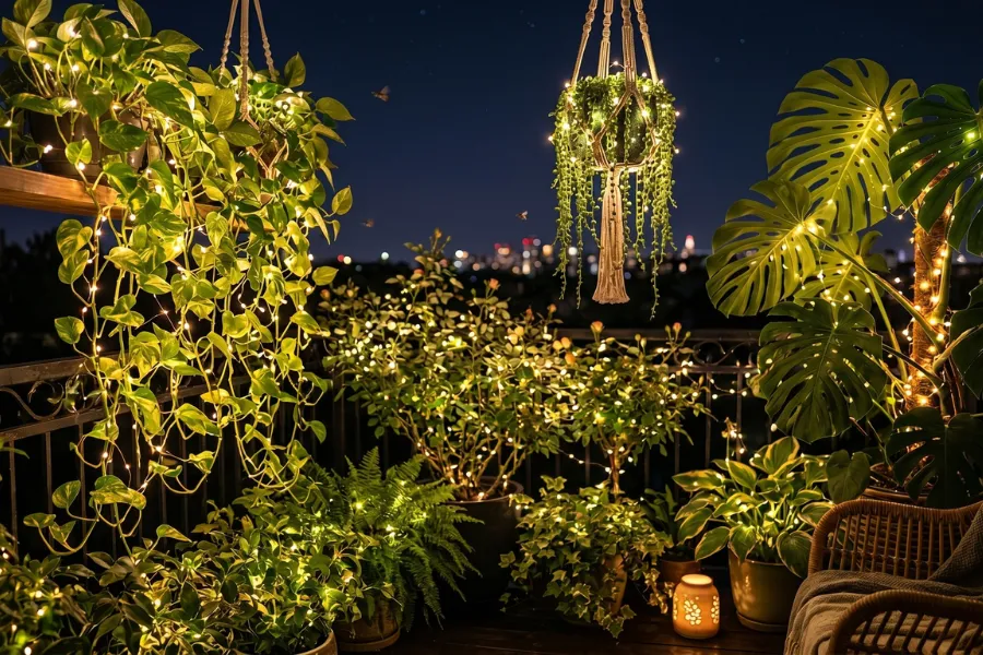 Balcony Lighting Ideas Fairy Lights