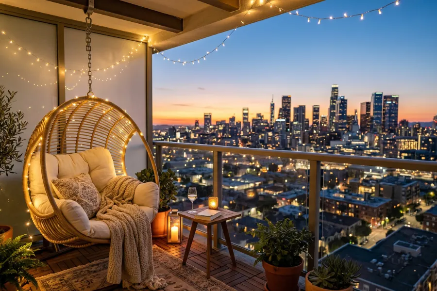 Small balcony hanging chair