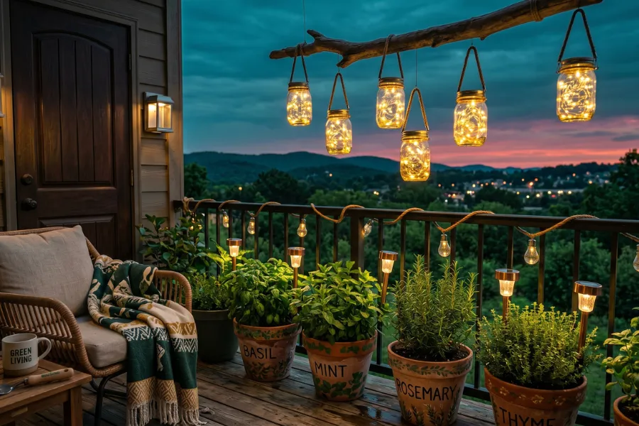 Solar Balcony Lighting Ideas