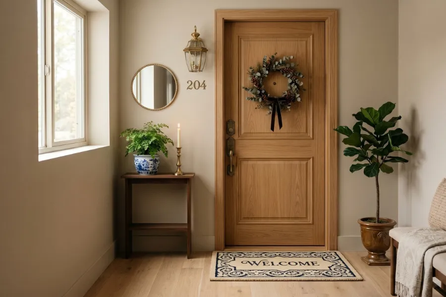 Stylish welcome mat entrance