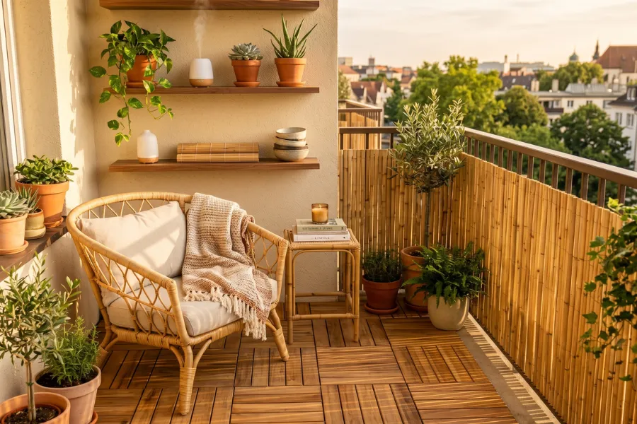 Wooden Balcony Decor