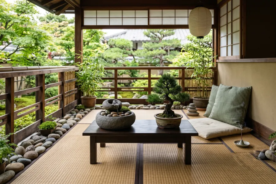 Zen style balcony makeover