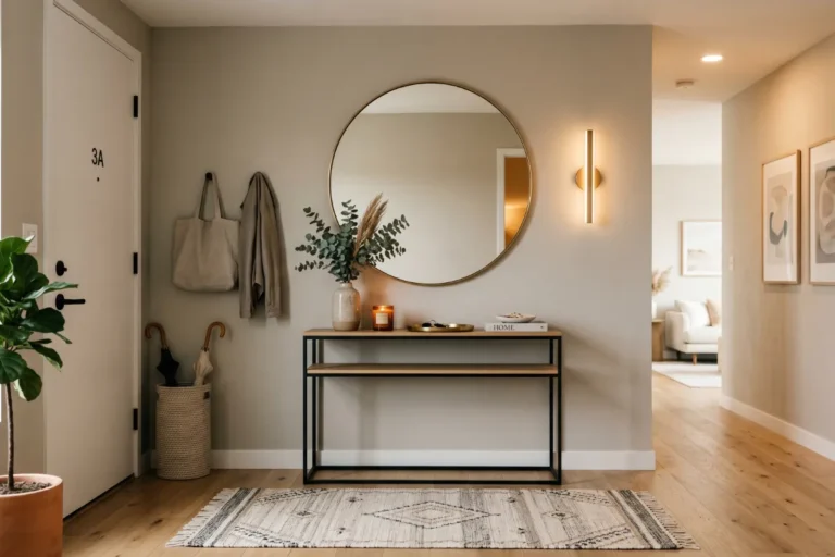 Modern apartment entrance decor ideas