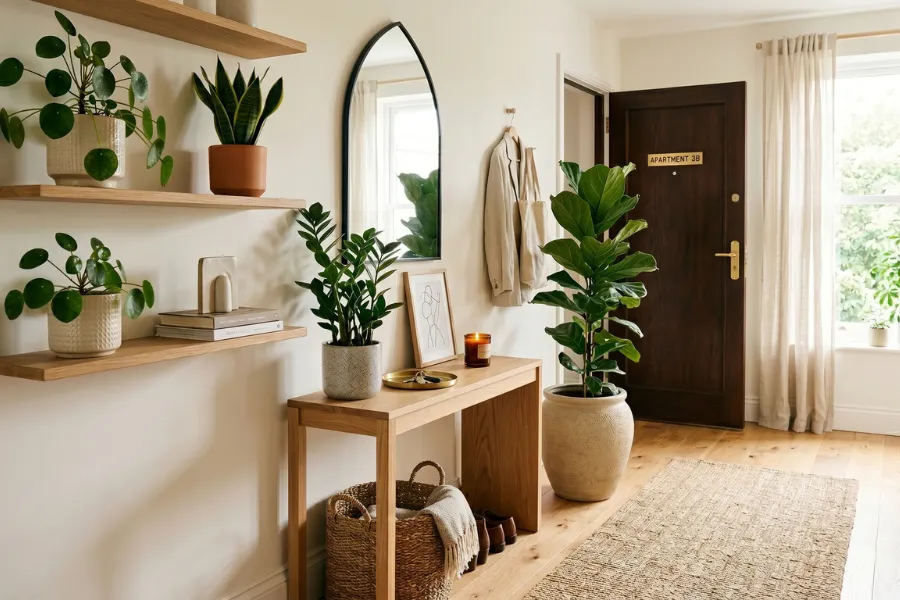 Budget Entryway Plant Decor