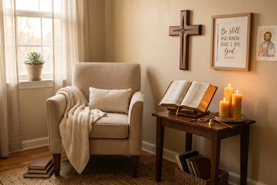 Christian Prayer Corner Ideas