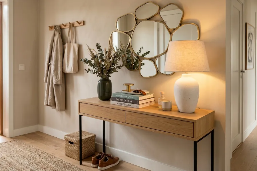 Entryway Table Lamp Decor