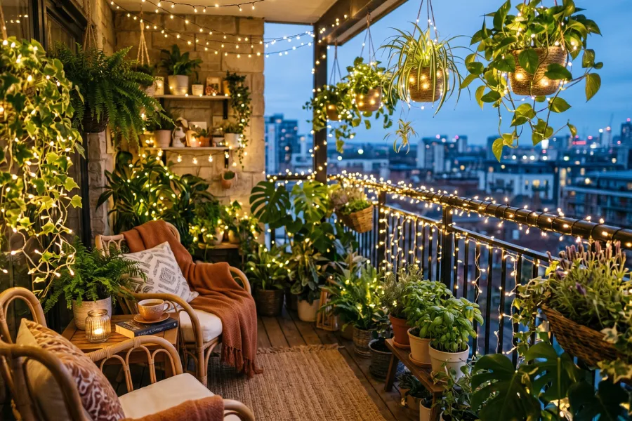 Fairy Lights Balcony Garden Decor