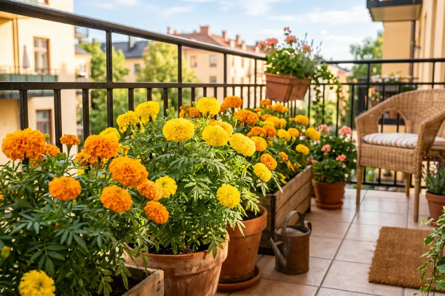 Marigold Flowers Balcony Plant Ideas