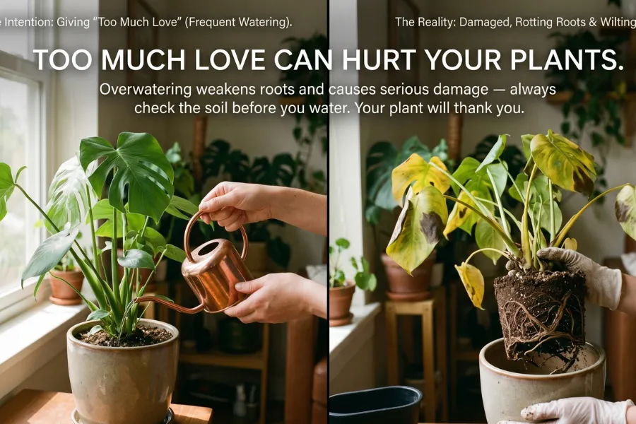 Overwatering Balcony Plants Mistake