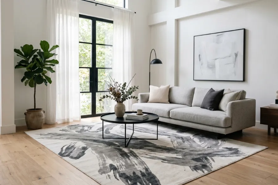 abstract pattern modern area rug