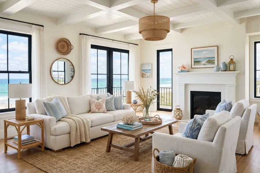 Coastal decorating style room