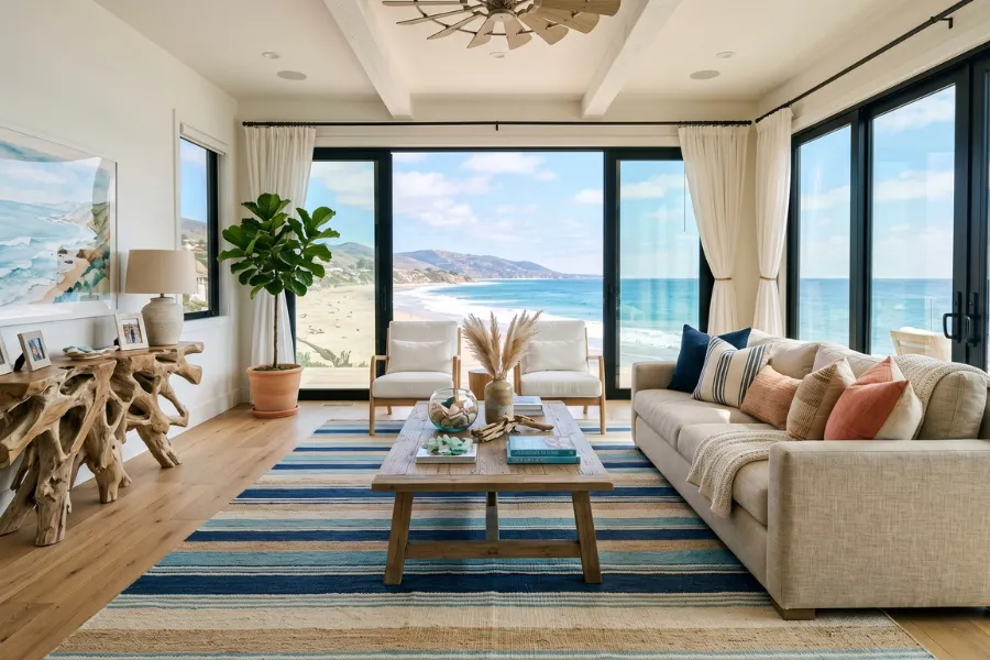  coastal style modern area rug