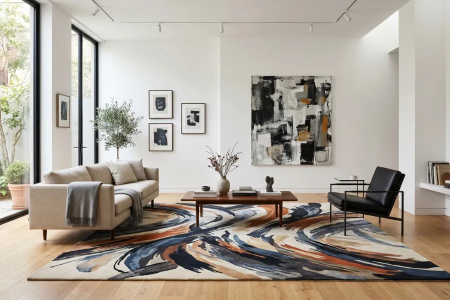 contemporary artistic modern area rug