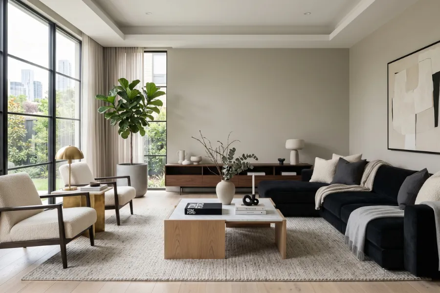Contemporary Black Sofa
