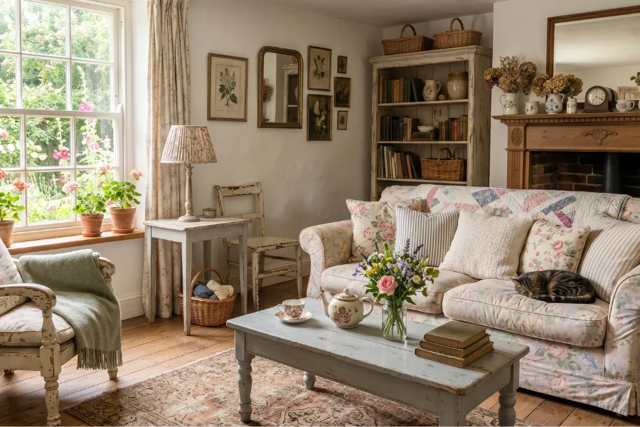 Cozy cottage interior decor