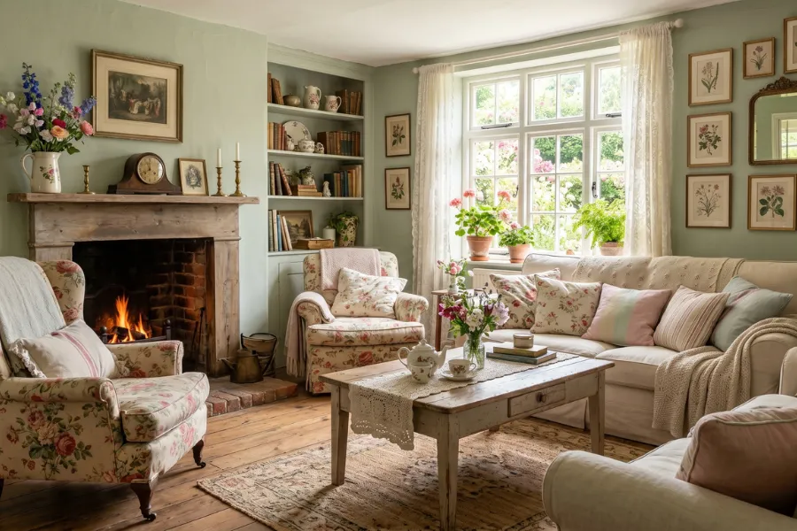 Cozy cottage living room