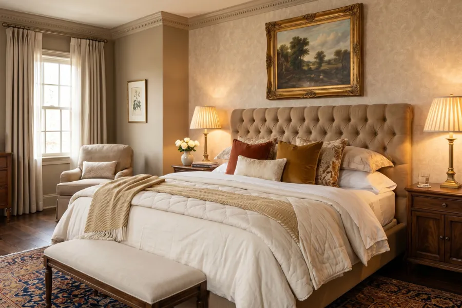 Cozy traditional bedroom design
