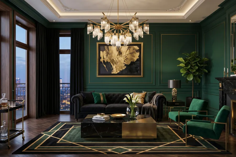 Emerald Black Sofa