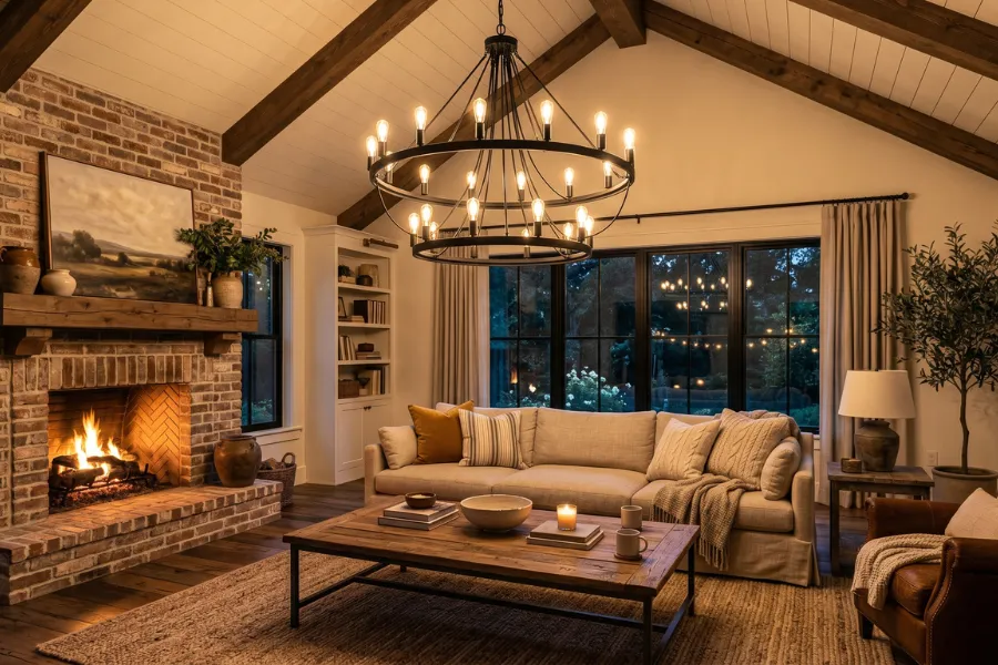 Farmhouse chandelier lighting design