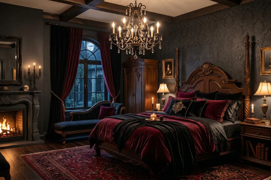 Gothic bedroom decor