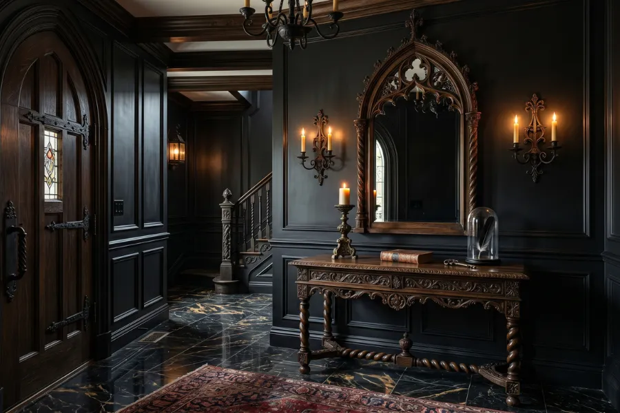 Gothic entryway decor