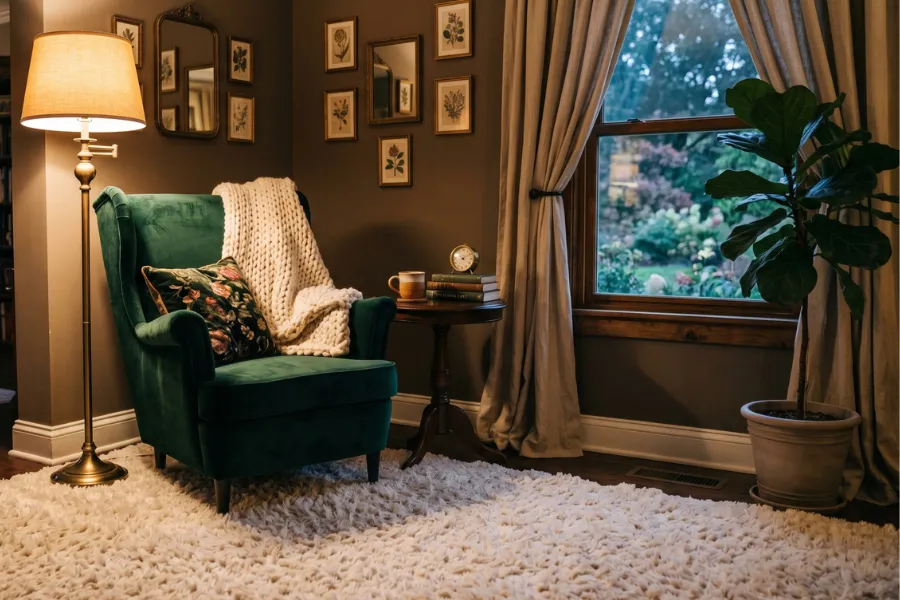 high pile plush modern rug