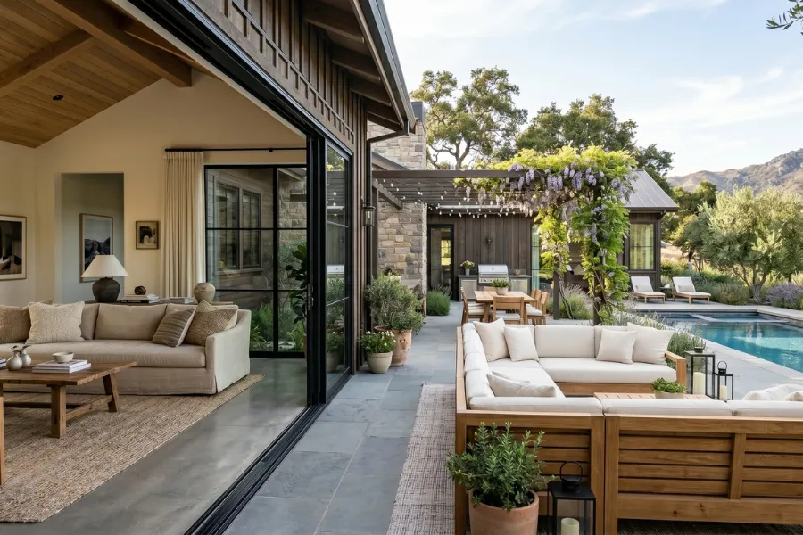 Indoor outdoor ranch living