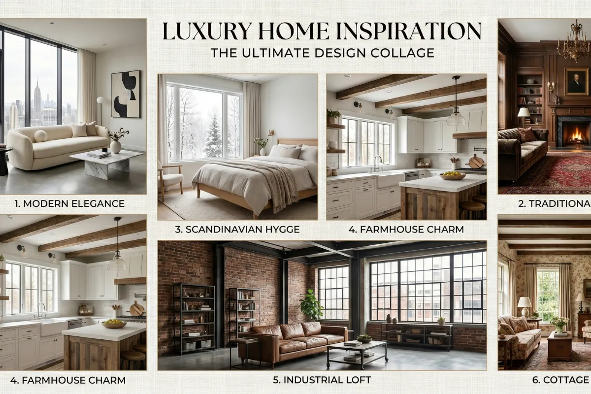 Interior design decorating styles