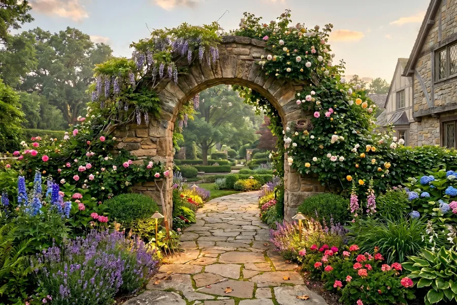 Arch garden landscaping