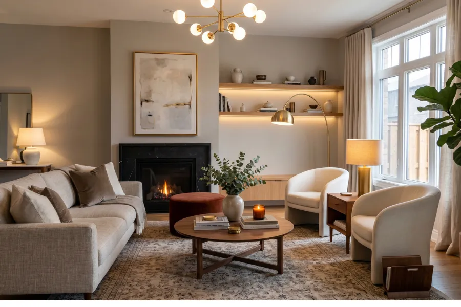 Lighting matched with interior decor