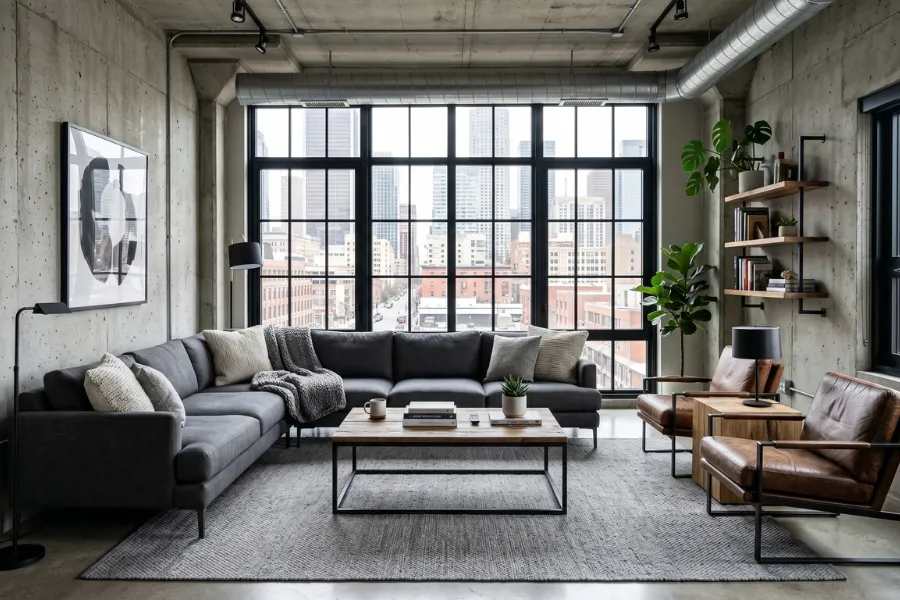 low pile contemporary living room rug