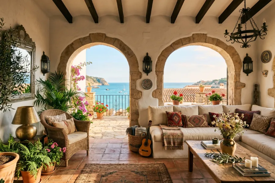 Mediterranean lounge area