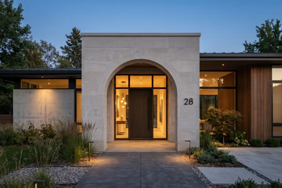 Minimalist arch entry
