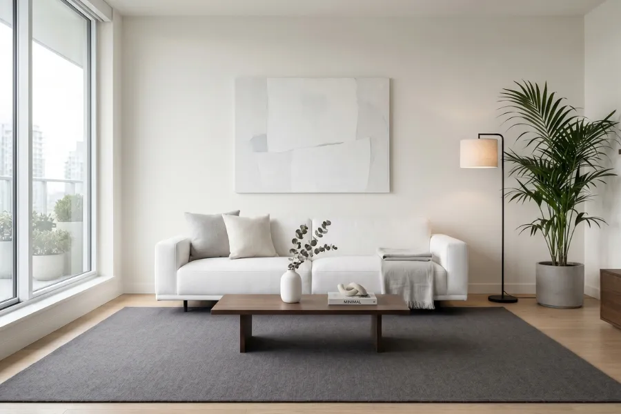 minimalist modern area rug design