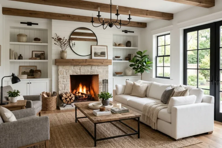 Modern farmhouse living room