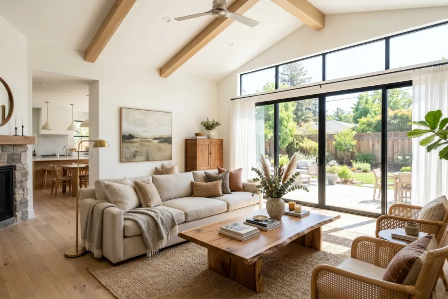 Bright ranch home interior