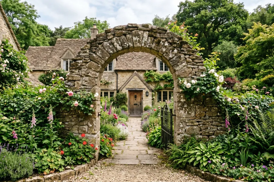 Natural stone arch