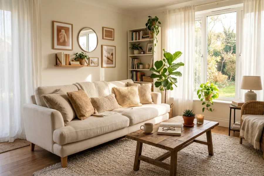 neutral beige contemporary living room rug