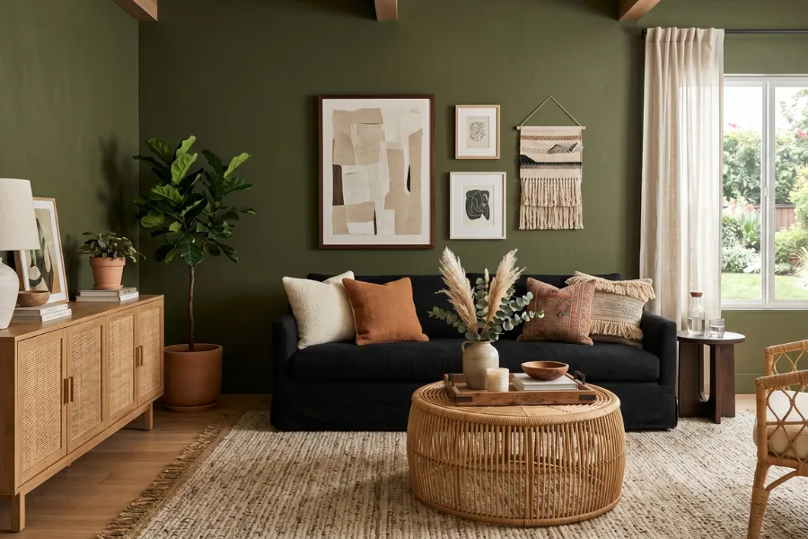 Olive Green Sofa