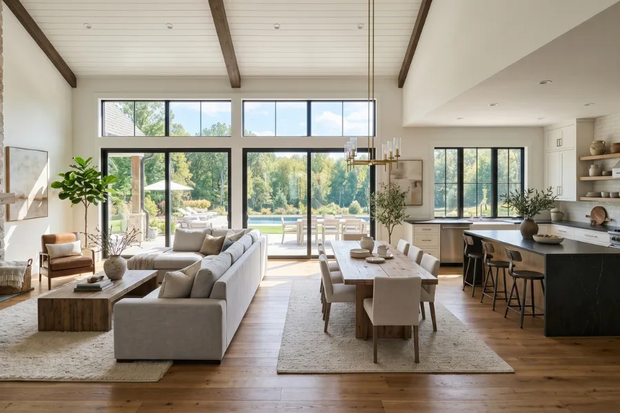 Open ranch home layout