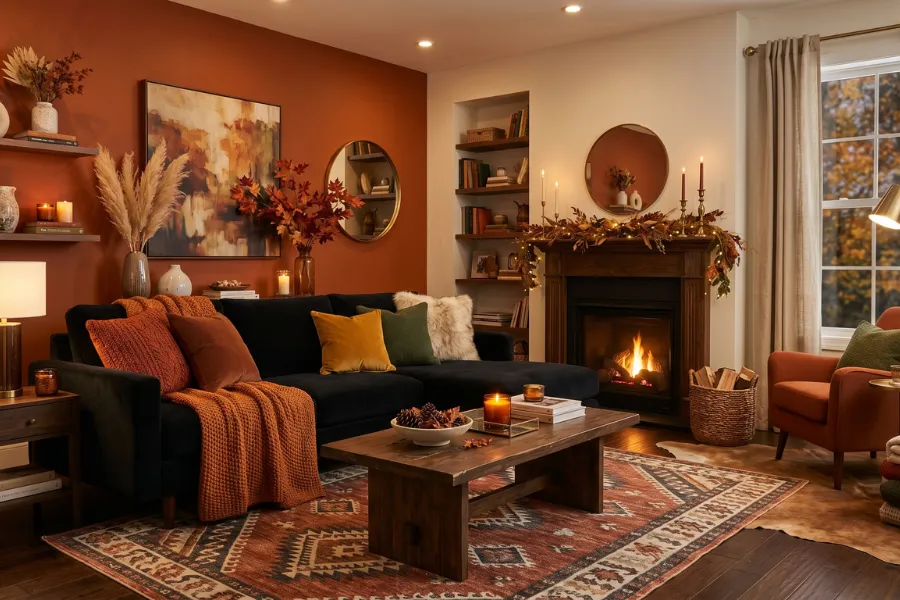 Rust Orange Sofa