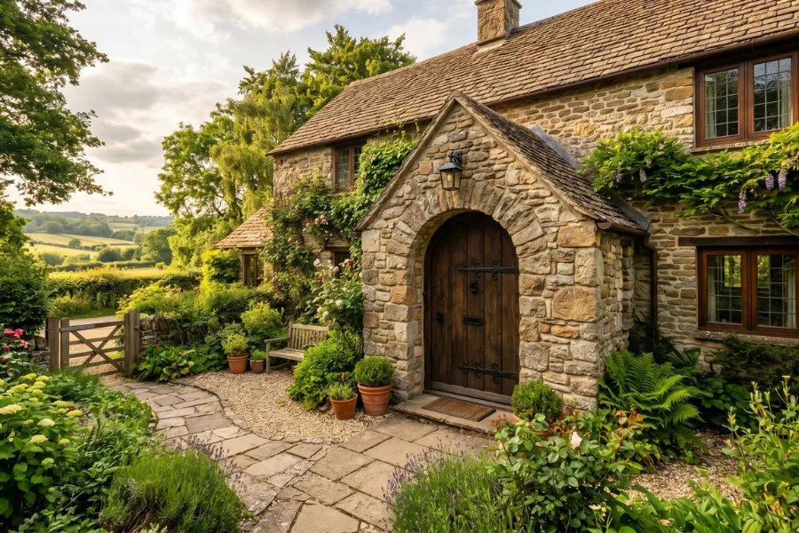 Rustic rock entrance