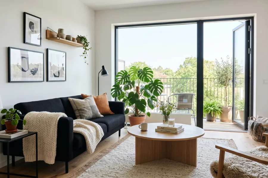 Scandinavian Black Sofa