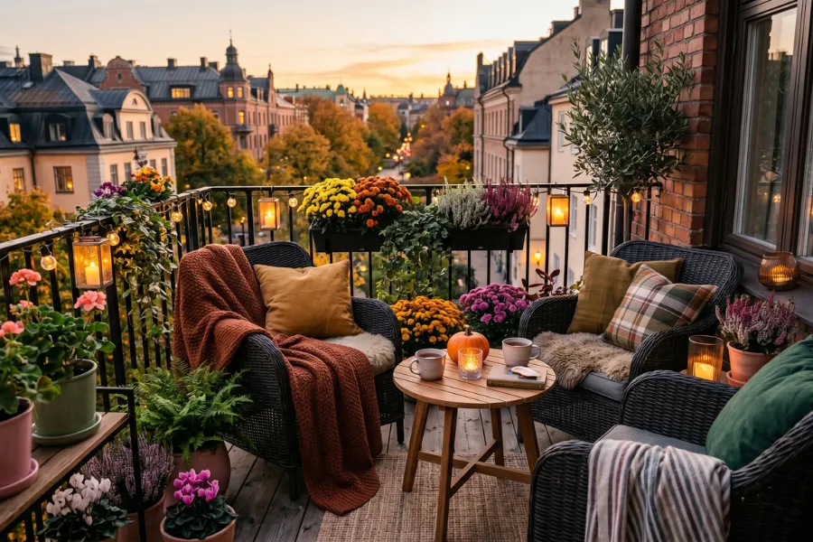 seasonal balcony styling