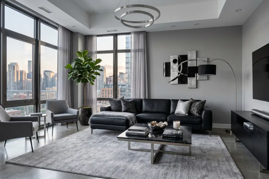Silver Gray Sofa