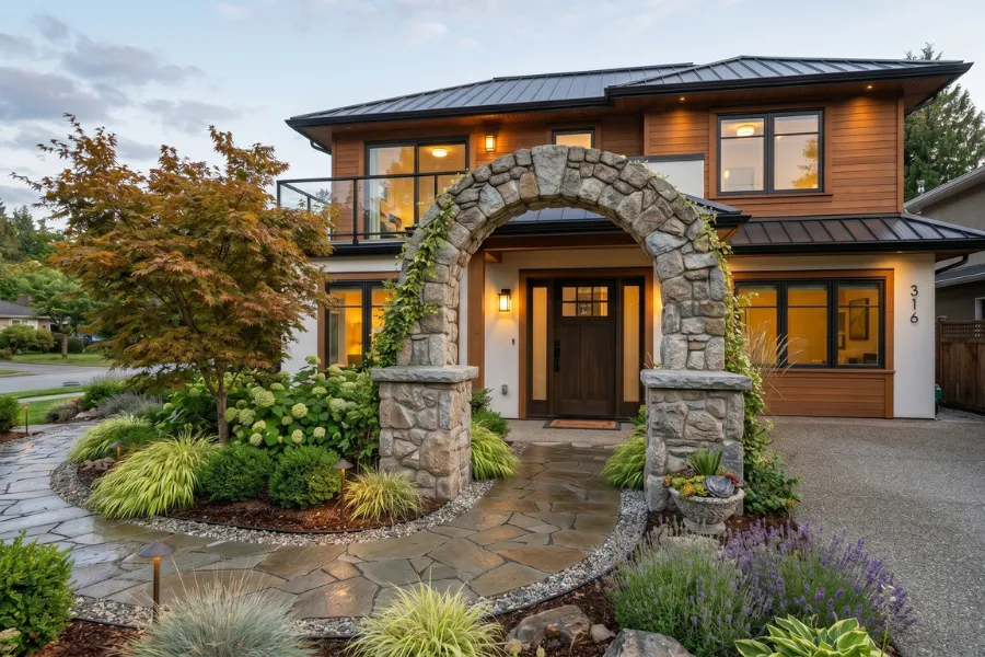 Small stone entrance