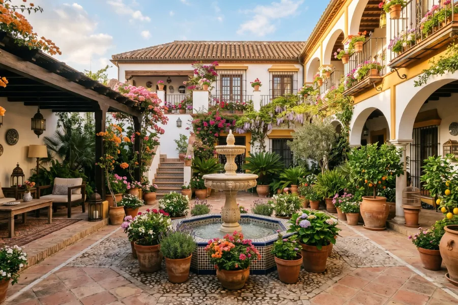 Traditional Spanish courtyard